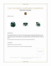 1.91 Ct. Bluish Green Sapphire from Ceylon (Sri Lanka) Appraisal