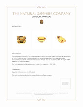 1.10 Ct. Orangish Yellow Sapphire from Ceylon (Sri Lanka) Appraisal