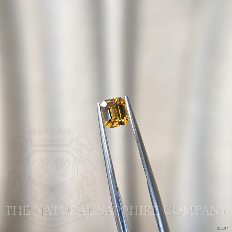 1.10 Ct. Orangish Yellow Sapphire from Ceylon (Sri Lanka)