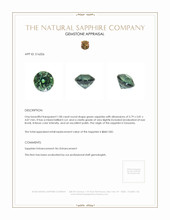 1.08 Ct. Green Sapphire from Tanzania Appraisal