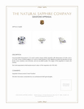 1.25 Ct. White Sapphire from Ceylon (Sri Lanka) Appraisal