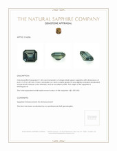1.50 Ct. Bluish Green Sapphire from Madagascar Appraisal