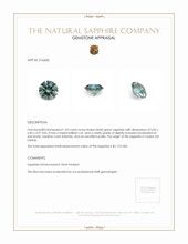 1.03 Ct. Bluish Green Sapphire from Ceylon (Sri Lanka) Appraisal