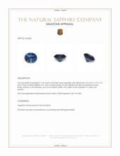 1.03 Ct. Blue Sapphire from Ceylon (Sri Lanka) Appraisal