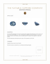 1.60 Ct. Blue Sapphire from Ceylon (Sri Lanka) Appraisal