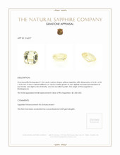 1.26 Ct. Yellow Sapphire from Madagascar Appraisal