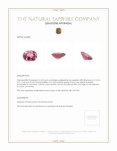 1.23 Ct. Padparadscha Sapphire from Ceylon (Sri Lanka) Appraisal