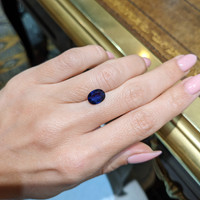 2.15 Ct. Blue Sapphire from Ceylon (Sri Lanka) Life Style