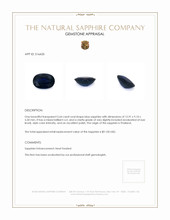 5.64 Ct. Blue Sapphire from Thailand Appraisal