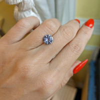 2.41 Ct. Bluish Grey Sapphire from East Africa Life Style
