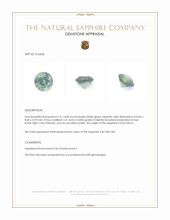 3.31 Ct. Bluish Green Sapphire from East Africa Appraisal