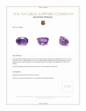 0.69 Ct. Purple Sapphire from Ceylon (Sri Lanka) Appraisal