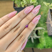 0.53 Ct. Pinkish Purple Sapphire from Ceylon (Sri Lanka) Life Style