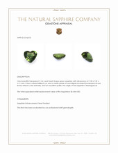 1.56 Ct. Green Sapphire from Madagascar Appraisal