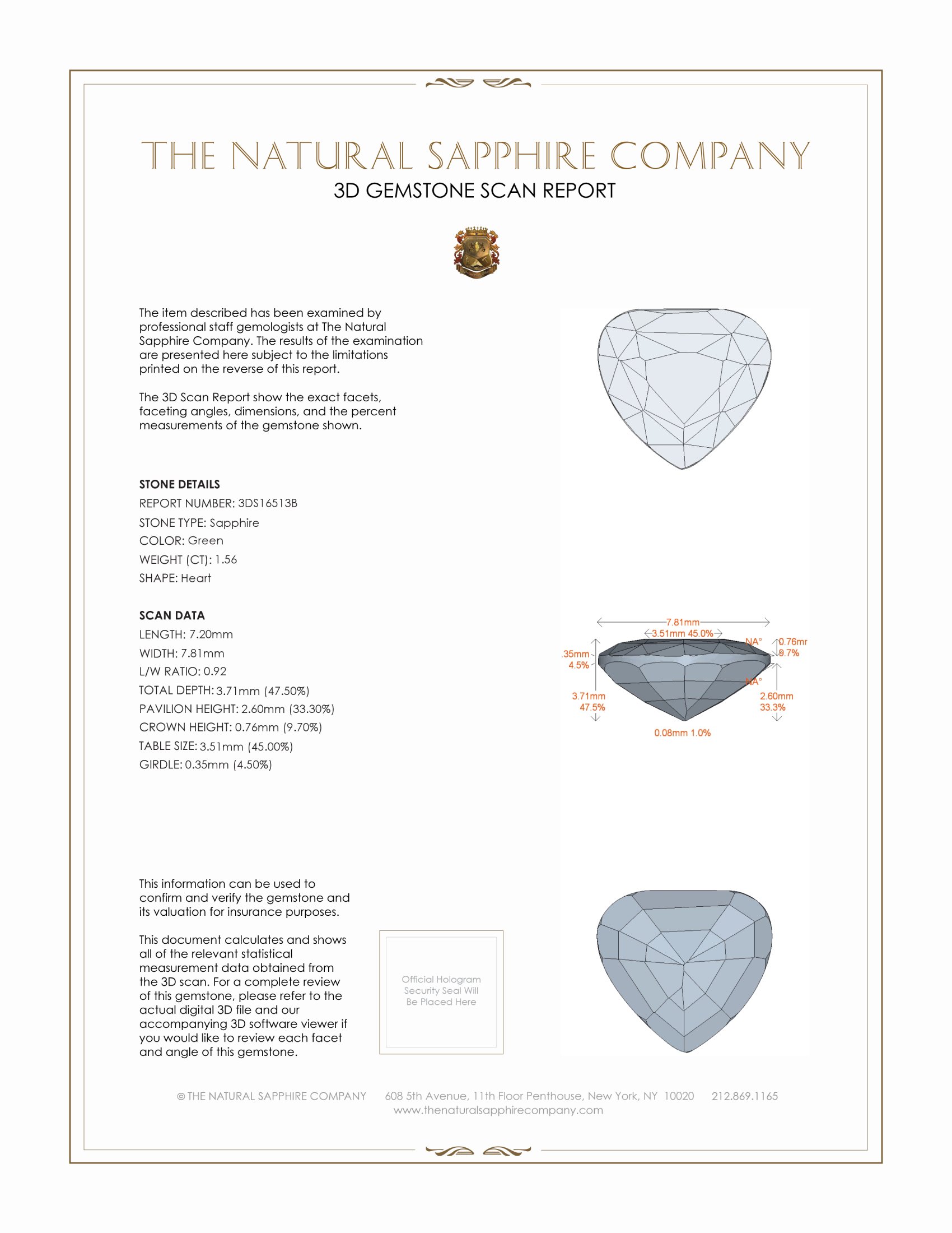 1.56 Ct. Green Sapphire from Madagascar