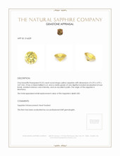 0.55 Ct. Yellow Sapphire from Montana Appraisal