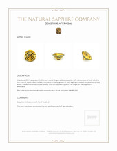 0.85 Ct. Yellow Sapphire from Montana Appraisal