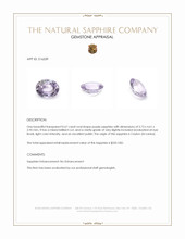 0.67 Ct. Purple Sapphire from Ceylon (Sri Lanka) Appraisal