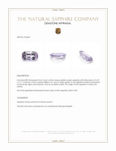 0.63 Ct. Pinkish Purple Sapphire from Ceylon (Sri Lanka) Appraisal