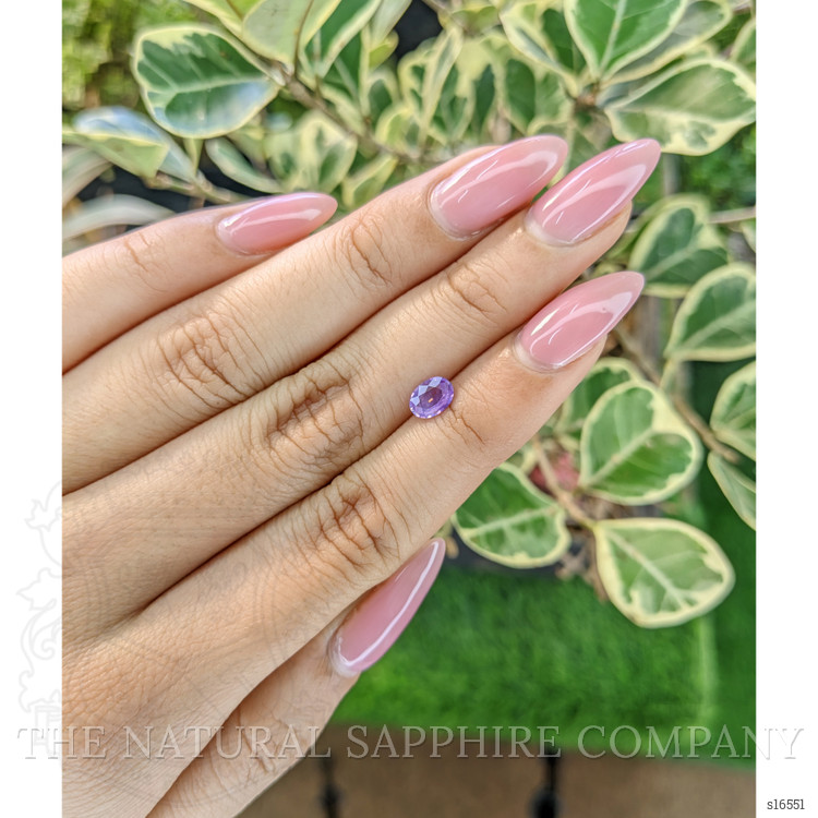 0.58 Ct. Pinkish Purple Sapphire from Ceylon (Sri Lanka)