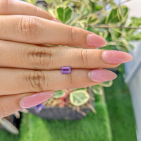 0.61 Ct. Pinkish Purple Sapphire from Ceylon (Sri Lanka) Life Style