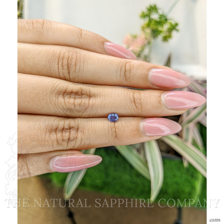 0.39 Ct. Blue Sapphire from Ceylon (Sri Lanka)