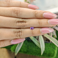 0.47 Ct. Pinkish Purple Sapphire from Ceylon (Sri Lanka) Life Style