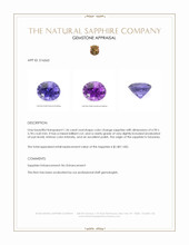1.36 Ct. Color Change Sapphire from Tanzania Appraisal