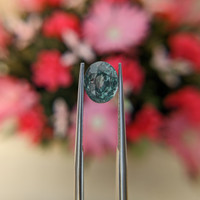3.07 Ct. Bluish Green Sapphire from Tanzania Life Style