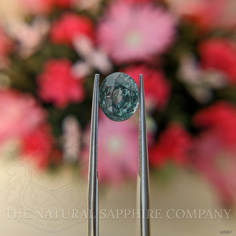 3.07 Ct. Bluish Green Sapphire from Tanzania