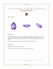 0.45 Ct. Purple Sapphire from Ceylon (Sri Lanka) Appraisal