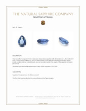 0.53 Ct. Blue Sapphire from Ceylon (Sri Lanka) Appraisal