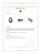0.53 Ct. Blue Sapphire from Ceylon (Sri Lanka) Appraisal