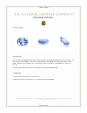 0.60 Ct. Blue Sapphire from Ceylon (Sri Lanka) Appraisal
