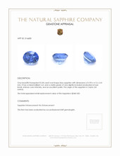 0.58 Ct. Sapphire from Ceylon (Sri Lanka) Appraisal
