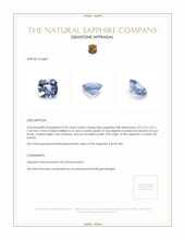 0.29 Ct. Blue Sapphire from Ceylon (Sri Lanka) Appraisal
