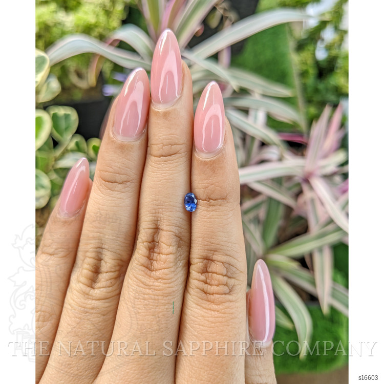 0.38 Ct. Blue Sapphire from Ceylon (Sri Lanka)
