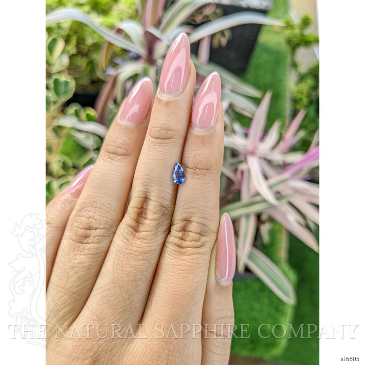 0.58 Ct. Blue Sapphire from Ceylon (Sri Lanka)
