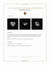 0.98 Ct. White Sapphire from Ceylon (Sri Lanka) Appraisal