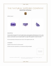 0.76 Ct. Purple Sapphire from Ceylon (Sri Lanka) Appraisal