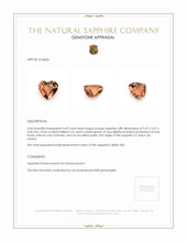 0.69 Ct. Orange Sapphire from Ceylon (Sri Lanka) Appraisal
