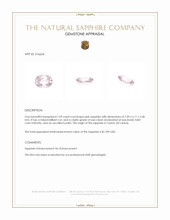 1.09 Ct. Pink Sapphire from Ceylon (Sri Lanka) Appraisal
