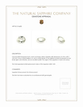 0.81 Ct. Yellow Sapphire from Ceylon (Sri Lanka) Appraisal