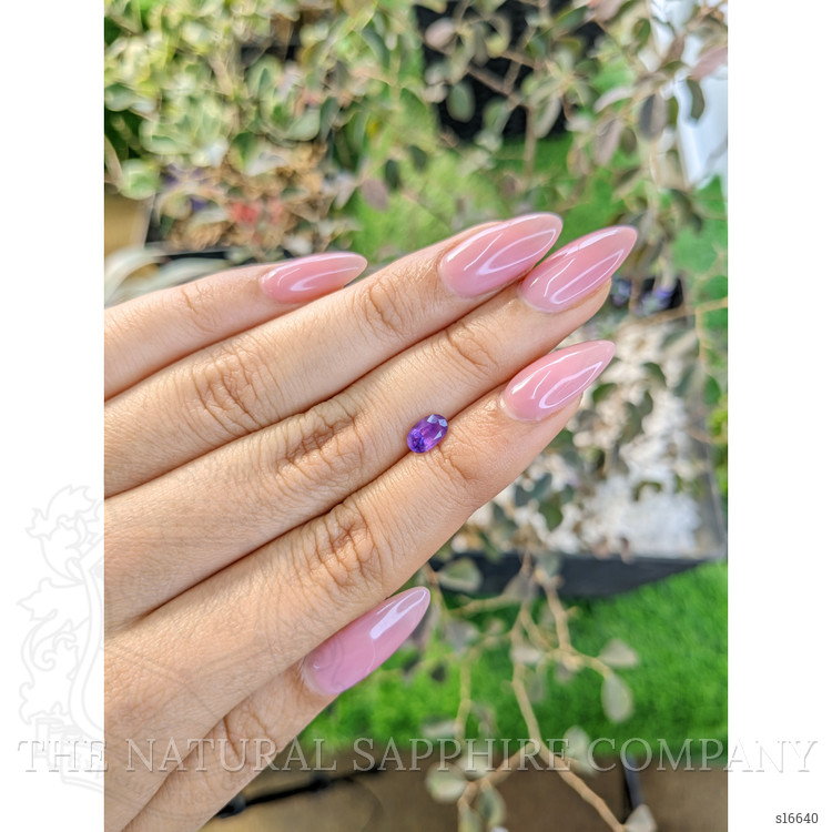 0.76 Ct. Pinkish Purple Sapphire from Ceylon (Sri Lanka)