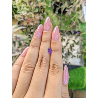 0.76 Ct. Pinkish Purple Sapphire from Ceylon (Sri Lanka) Life Style