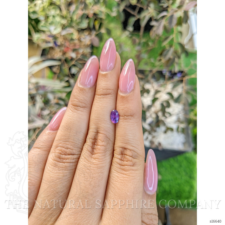 0.76 Ct. Pinkish Purple Sapphire from Ceylon (Sri Lanka)