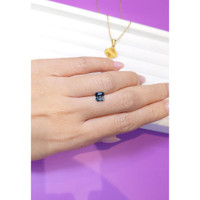1.25 Ct. Greenish Blue Sapphire from Thailand Life Style