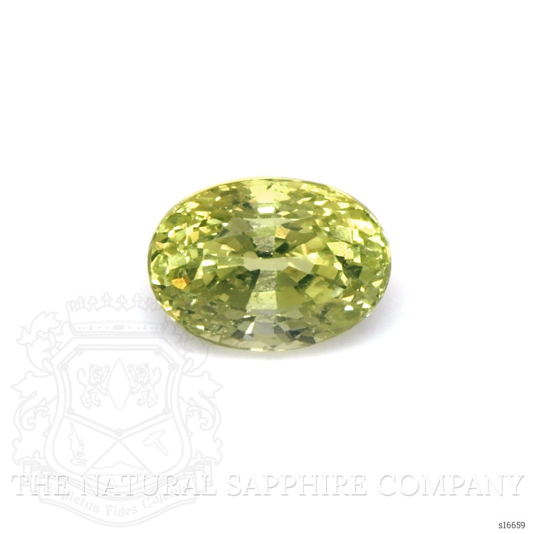 1.56 Ct. Greenish Yellow Sapphire from Ceylon (Sri Lanka)