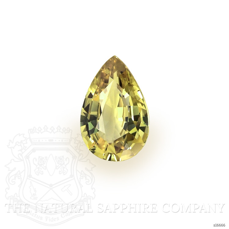 1.35 Ct. Greenish Yellow Sapphire from Ceylon (Sri Lanka)