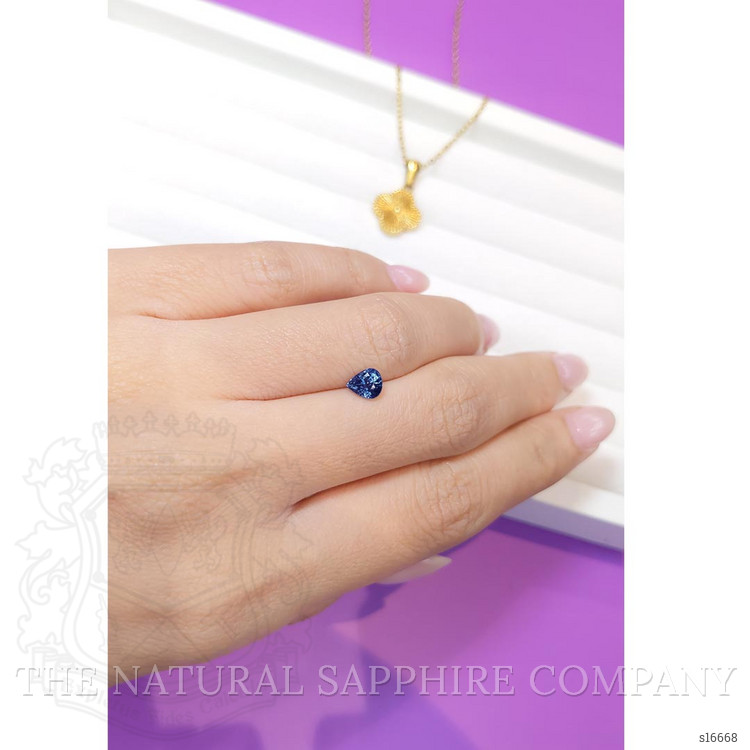 0.79 Ct. Blue Sapphire from Ceylon (Sri Lanka)